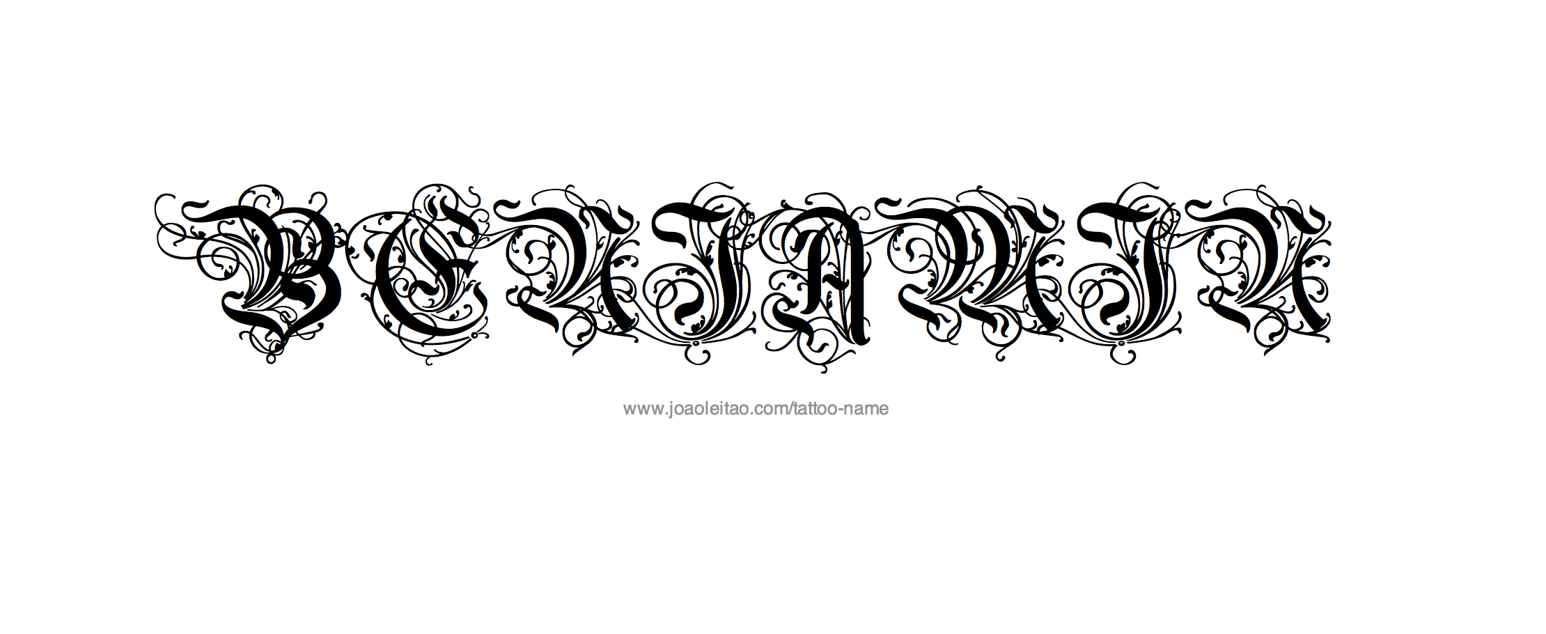 Benjamin Name Tattoo Designs